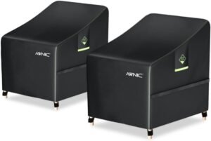 2 Stuks Waterdichte Tuinstoelhoezen - 420D Oxford - Winddicht, UV-Bestendig, Scheurbestendig - Voor Stapelstoelen en Fauteuils