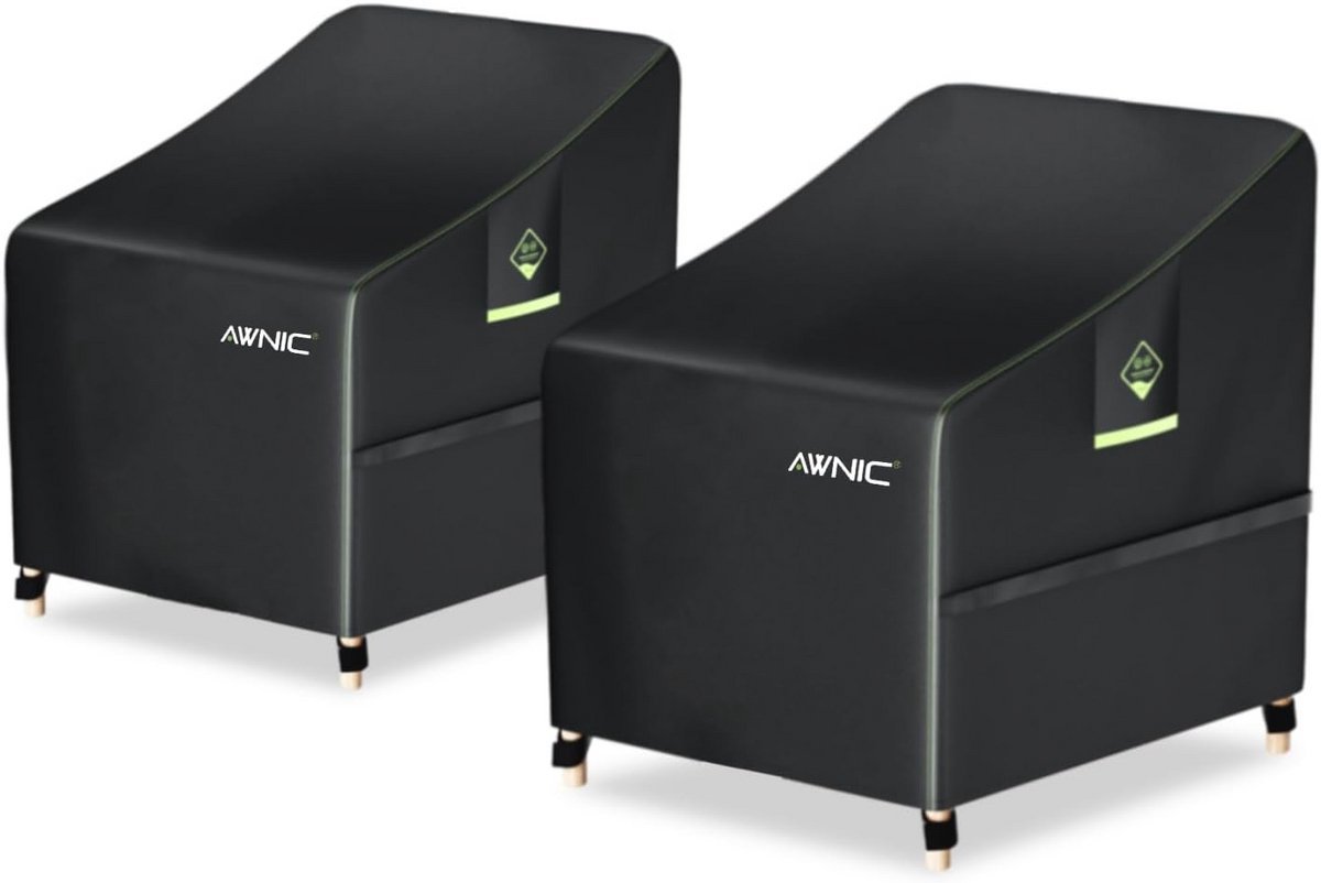 2 Stuks Waterdichte Tuinstoelhoezen - 420D Oxford - Winddicht, UV-Bestendig, Scheurbestendig - Voor Stapelstoelen en Fauteuils