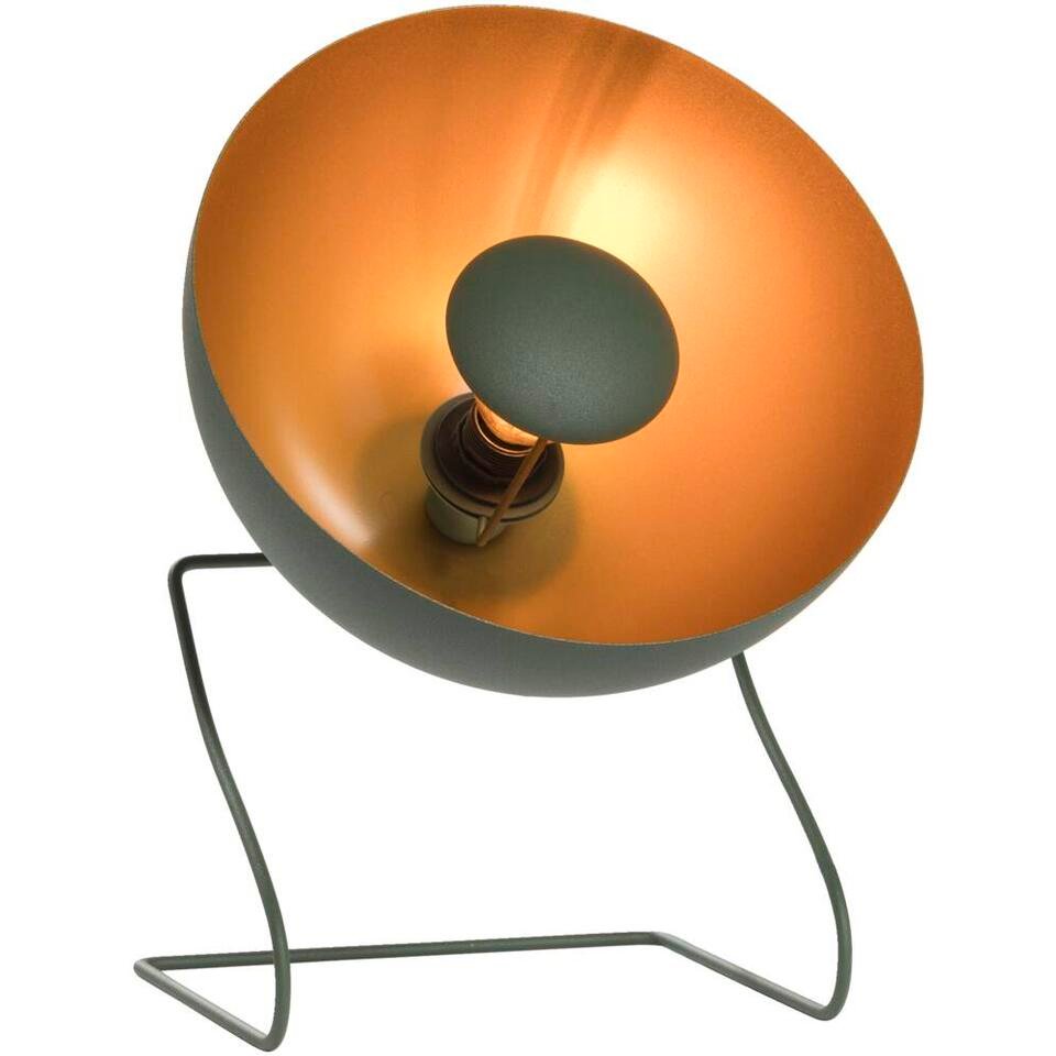 40% korting - Leen Bakker - Vloerlamp Lumen E14 29x35x25 Cm - Metaal - Groen