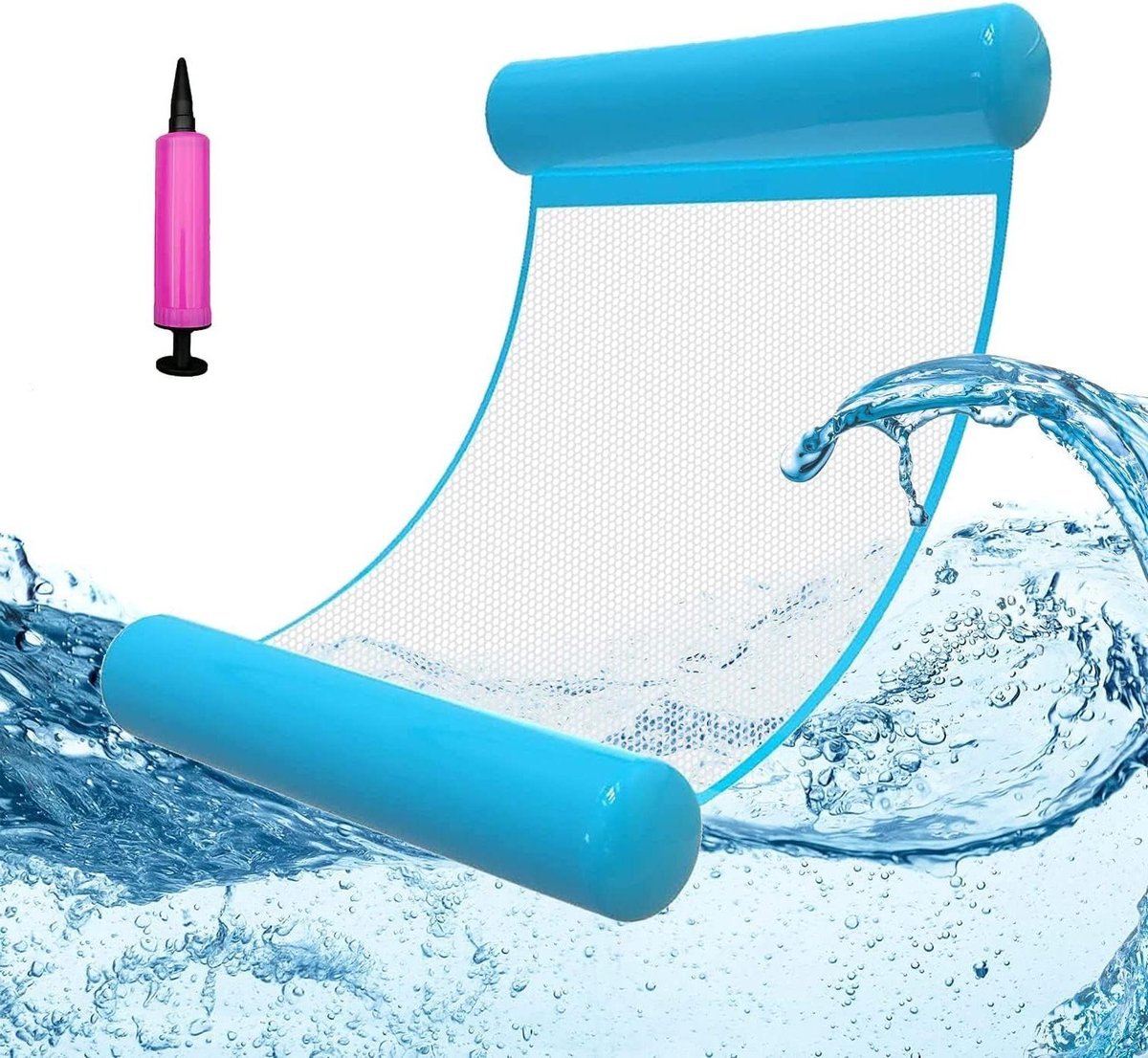 Allecto plus - Drijvende hangmat voor zwembad met opblaasbaar matras