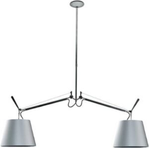 Artemide Tolomeo Due Bracci hanglamp ⌀ 36 cm satijngrijs