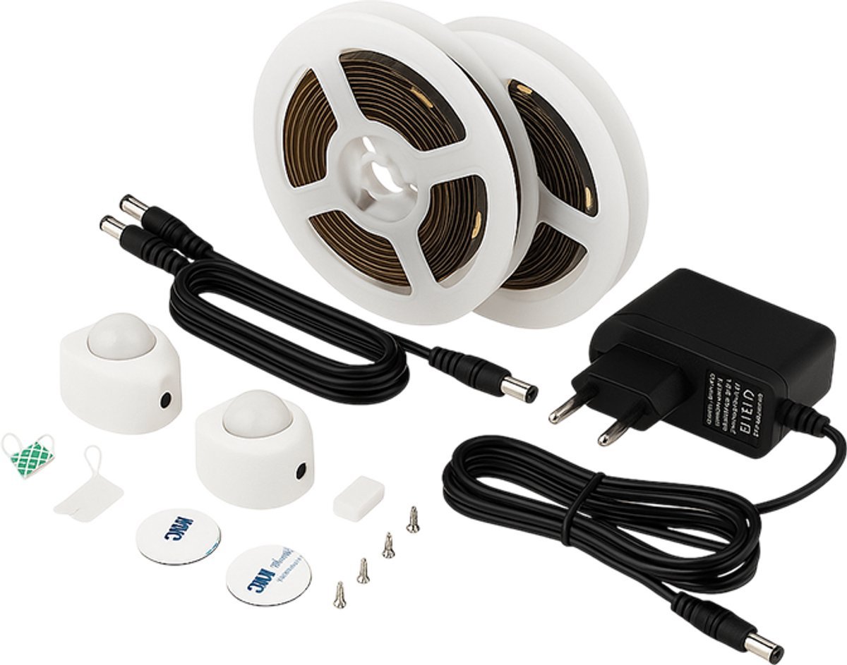 BEDVERLICHTING 12V 3W/M 3000K MET BEWEGINGSSENSOR