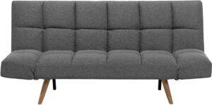 BELIANI INGARO - Slaapbank 3-zits - Donkergrijs - Polyester