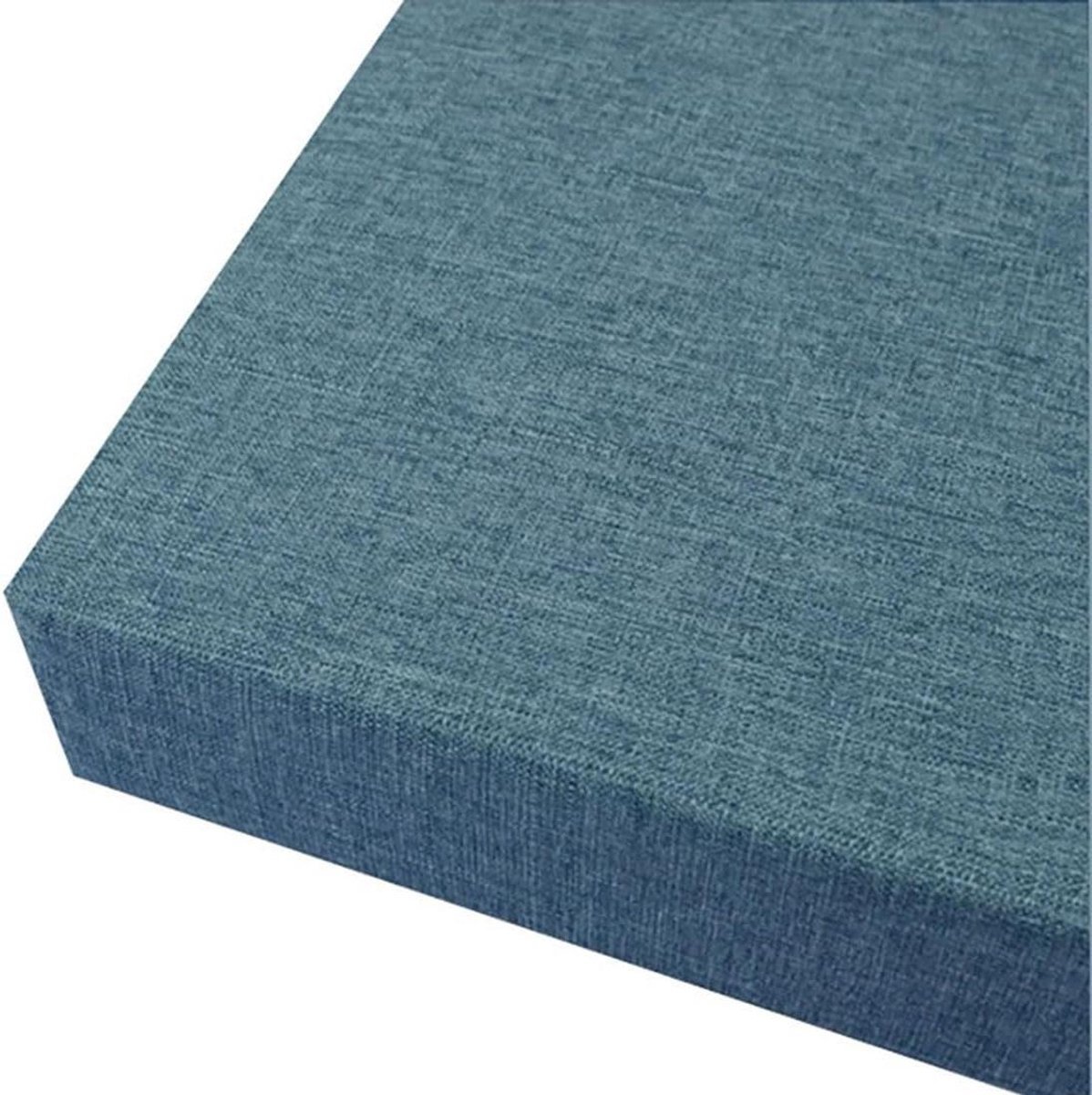 Bank Kussen - Stoel Kussen - Buiten Zitten - Antislip Bevestiging - 50x40x5cm - Donkerblauw