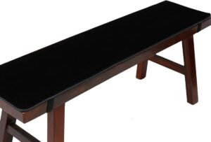 Bankkussen - Zitkussen Stoelkussen - Buiten en Binnen - Antislip Onderkant - 35x150cm - Zwart