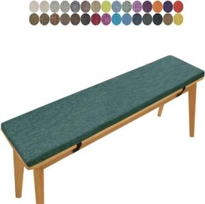 Bankkussen Zitkussen - Stoelmat Tuinkussen - Comfortabel Zitten - Antislip & Wasbaar - 120x45x5cm - Blauw