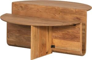 BePureHome Jaws Salontafel - Acaciahout - Naturel - 45x⌀90