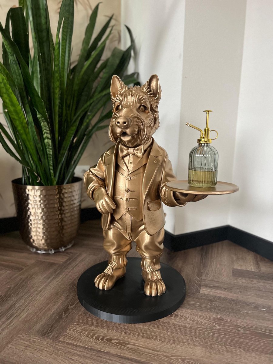 Bijzettafel Butler Wijn Champagne Schaalhouder Decoratie Cadeau Wijnliefhebber | 50 cm / 19.7 inch / Goud