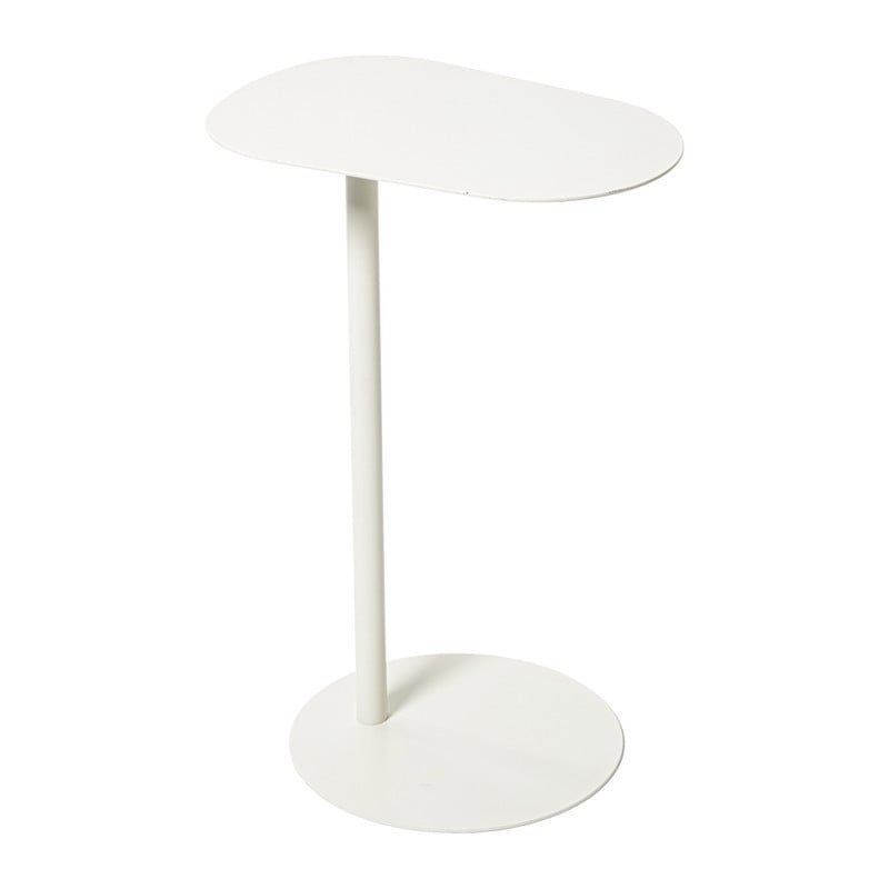 Bijzettafel Mica ovaal - wit - 53x35x25 cm