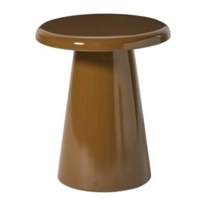 Bijzettafel metaal groot - bruin - ø34.5x40.5 cm