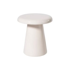 Bijzettafel metaal klein - beige - ø30x33 cm