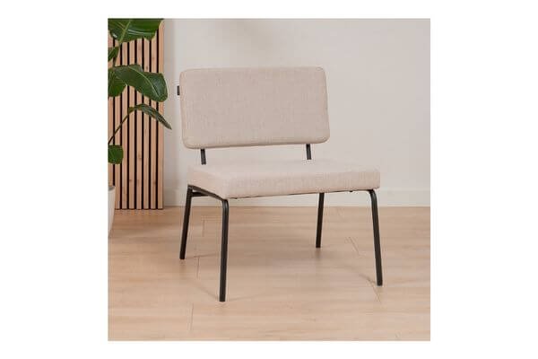 Bronx71® Scandinavische fauteuil Espen beige gerecyclede stof