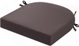 Buitenstoelkussen - Zitkussen Tuinstoel - Comfortabel Zitten - Waterdichte Stof - 43x43x8 cm - Donkerbruin