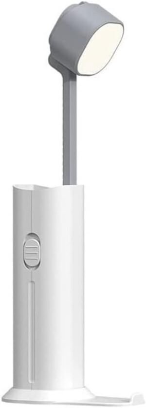 Bureaulamp, leeslamp, uitschuifbare en opvouwbare bureaulamp, oogvriendelijke oplaadbare LED-lamp, studie- en leeslamp voor studenten met USB-aansluiting, kantoorlamp, studielamp (wit)
