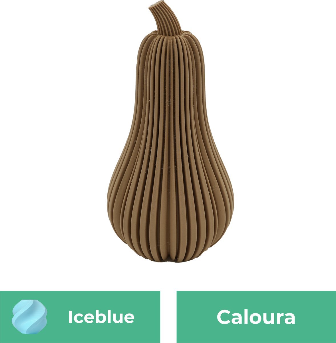 Caloura pompoen beeld - Decoratief beeld - IJsblauw - 3d geprint beeld - Herfst woondecoratie - :positie: - 11CM
