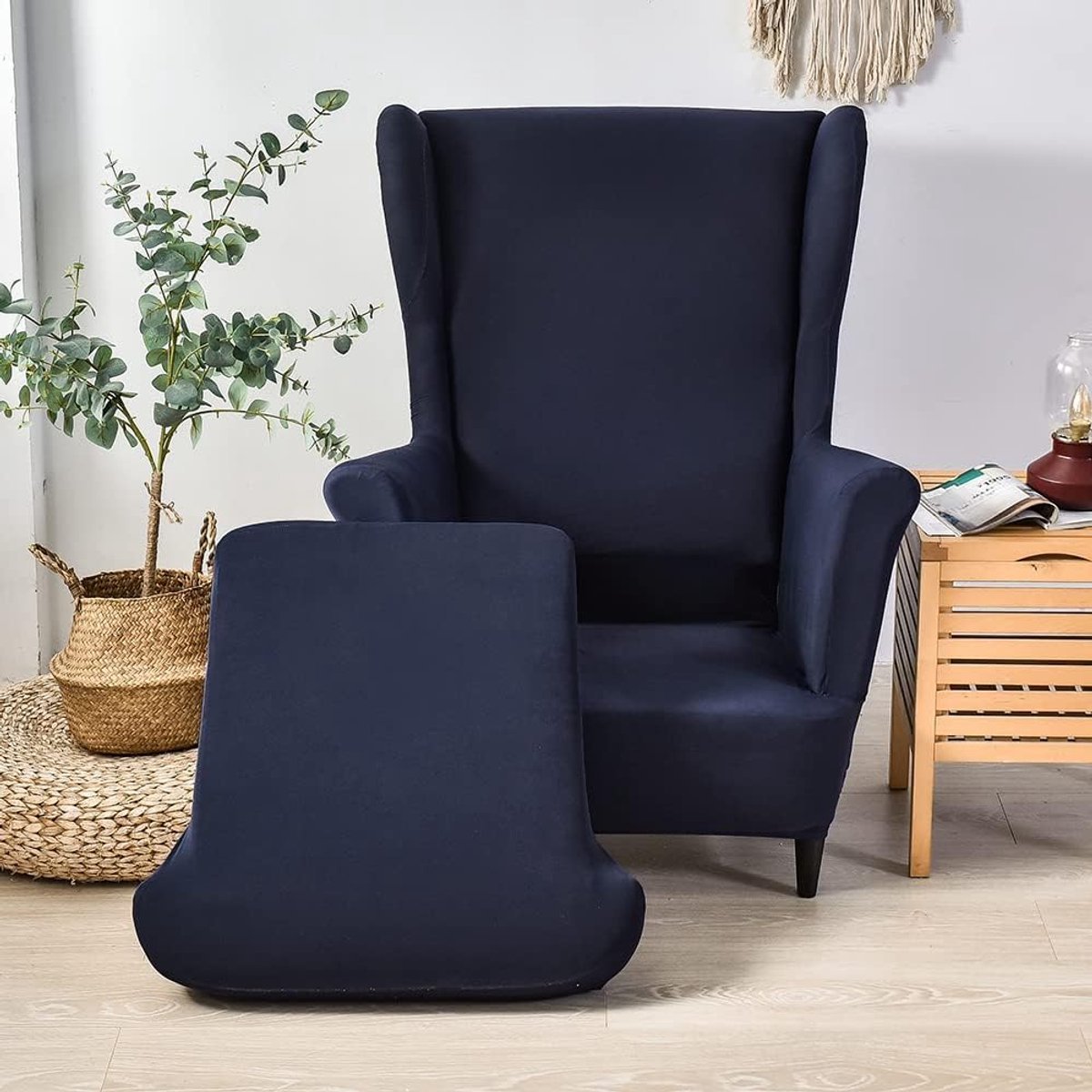 Candala Wingback stoel slipcovers fauteuils vleugel stoel covers 2 stuk vleugel rug fauteuil covers