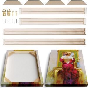 Canvas Brancard Staven - Frame Hout - Kunst Inlijsten - Massief Dennenhout - 16" x 24" - Houtkleur