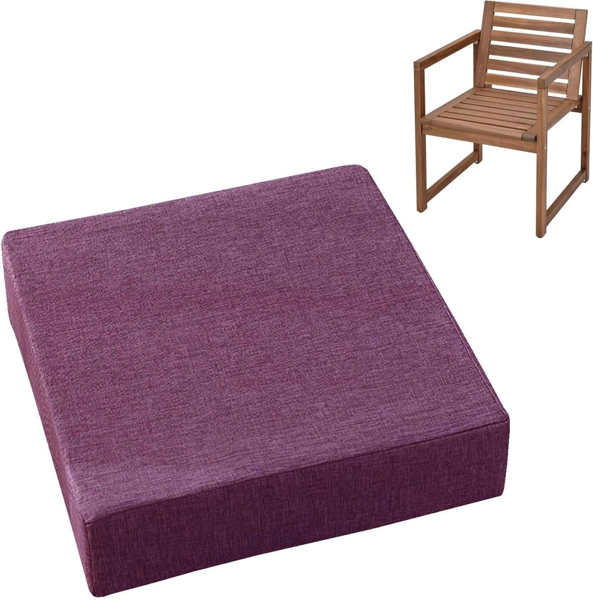 Comfortabel Vierkant Zitkussen voor Binnen en Buiten - Dikke Schuimvulling - Antislip & Wasbaar
