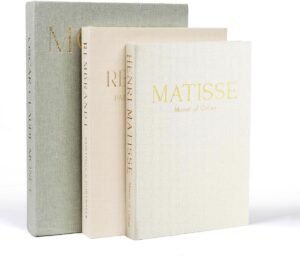 Decoratieve Boeken Set van 3 - Linen Look Opslagdozen voor Plank en Salontafel