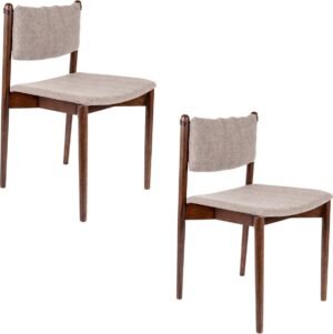 Dutchbone Torrance Eetkamerstoelen Bruin - Set van 2