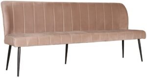 Eetkamerbank 200cm Sally velvet champagne eetbank