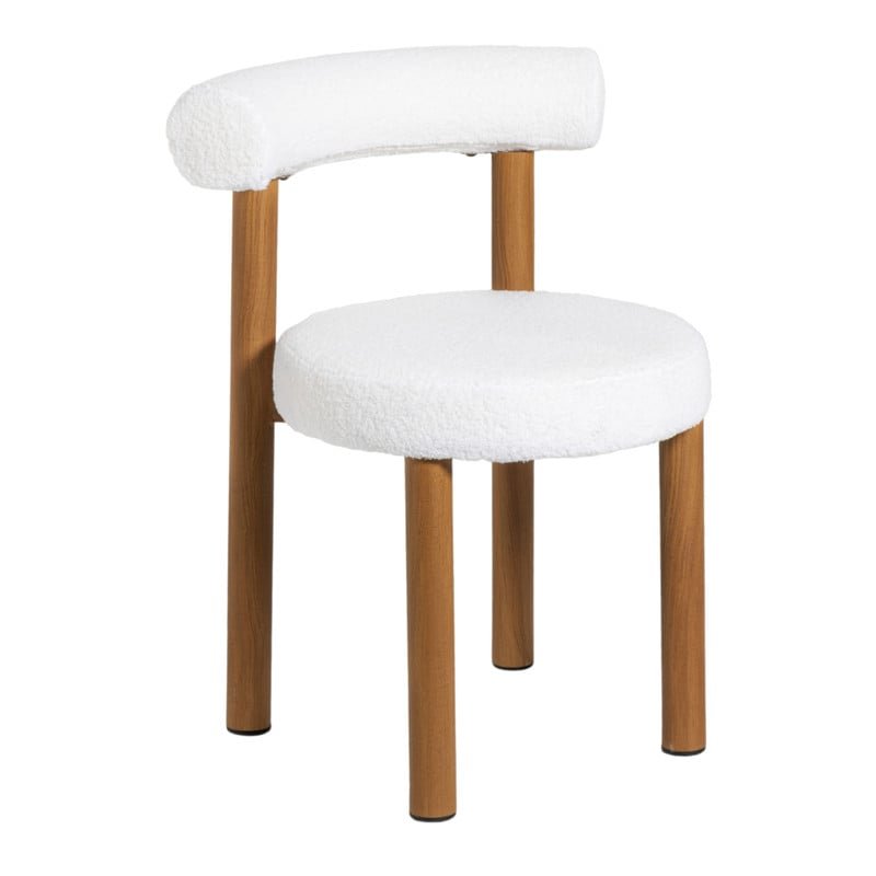 Eetkamerstoel Ruby - teddy beige/bruin - 73x56.5x53 cm