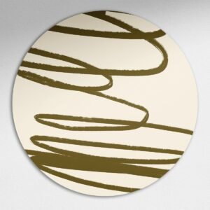 Elegante Organische Muurcirkel - Luxe Muurcirkel 80x80 cm op Dibond - Sfeervolle Wanddecoratie voor Woonkamer & Slaapkamer