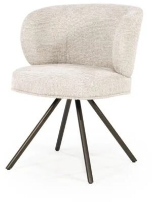 Eleonora eetkamerstoel Jayson draaibaar taupe