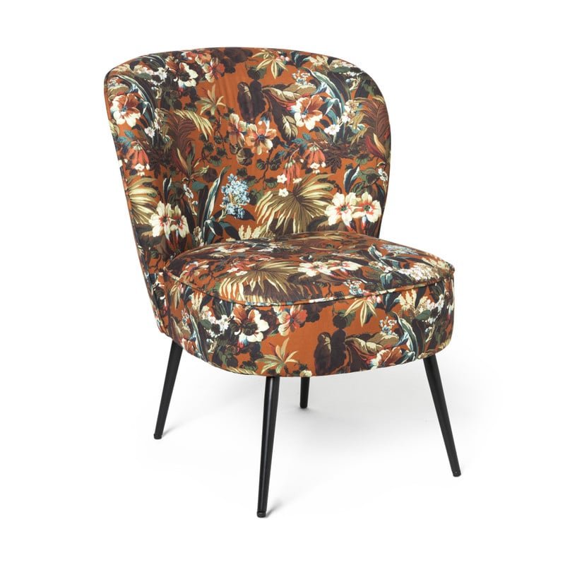 Fauteuil Frida - gebloemd - 77x69x60 cm