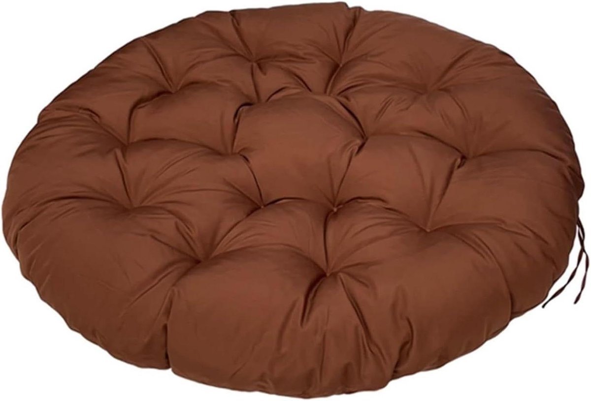 Fauteuil Kussen - Stoelkussen Rotan - Ontspannen Buiten - 360 Graden Draaibaar - 80x80cm - Coffee