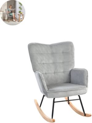 Fauteuil - Relaxstoel - Relaxfauteuil - Stoel - Met armleuning - Voor één Persoon - Lichtgrijs