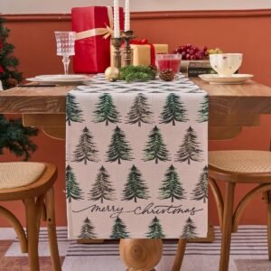 Feestelijke TafelRunner Kerstboom Winterfeest Decoratie Keuken en Eettafel 13 x 72 Inch