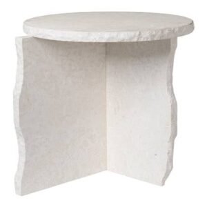 Ferm Living Mineral Sculptural Bijzettafel - Bianco Curia