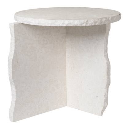 Ferm Living Mineral Sculptural Bijzettafel - Bianco Curia
