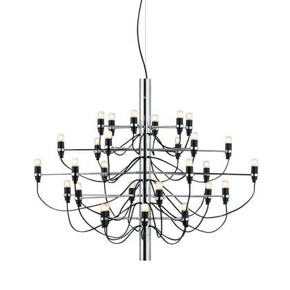 Flos 2097|30 by Gino Sarfatti kroonluchter Ø88 transparant chroom
