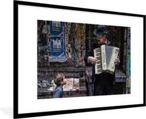 Fotolijst incl. Poster - The Busker And The Boy - 120x80 cm - Posterlijst