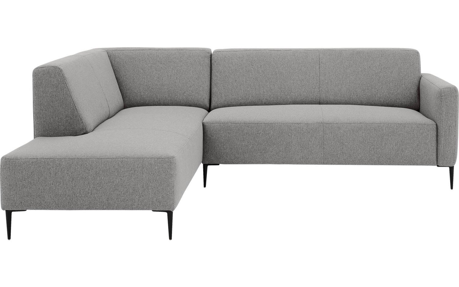 Goossens Bank Key West lichtgrijs, stof, 2,5-zits, modern design met ligelement links