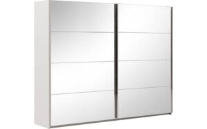 Goossens Basic Kledingkast Miami, 271 cm breed, 229 cm hoog, 2x spiegel schuifdeuren
