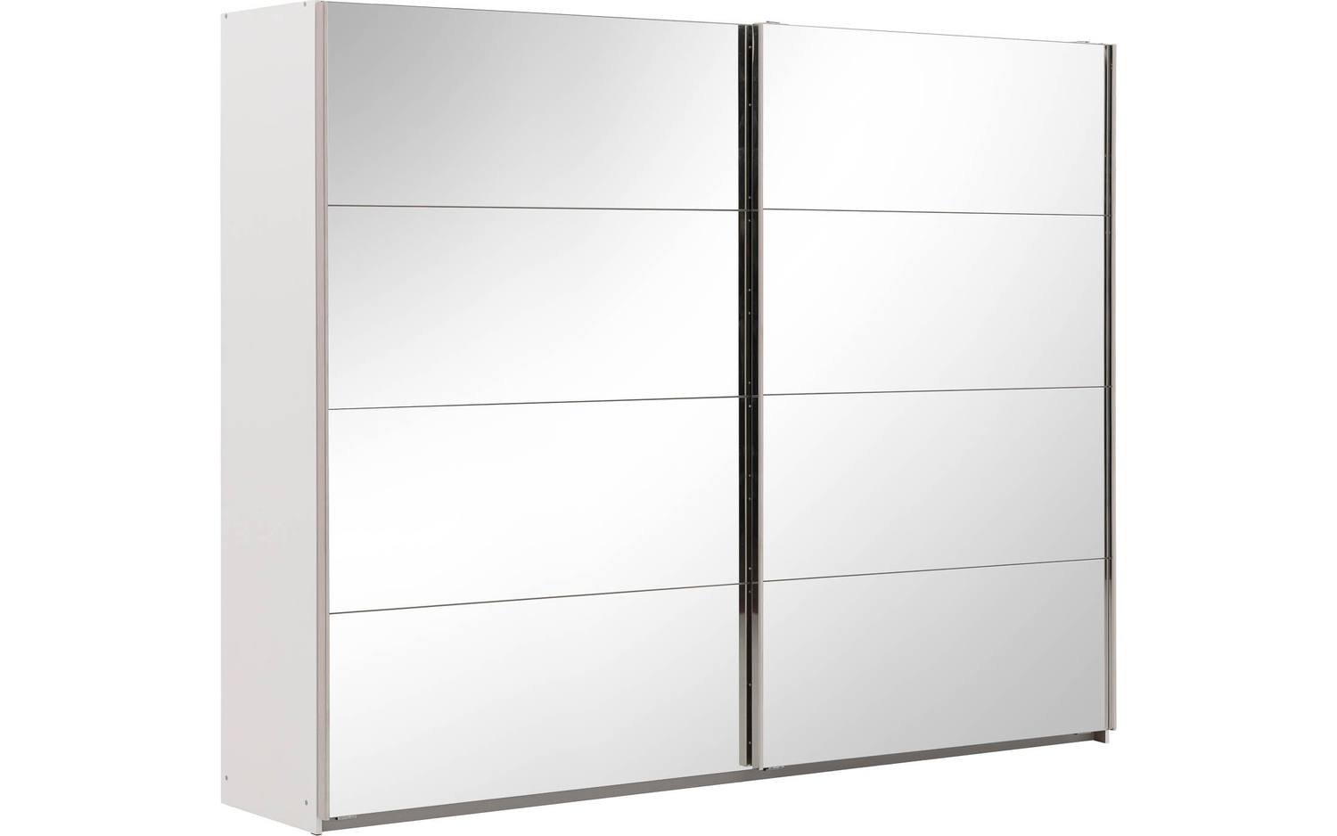 Goossens Basic Kledingkast Miami, 271 cm breed, 229 cm hoog, 2x spiegel schuifdeuren