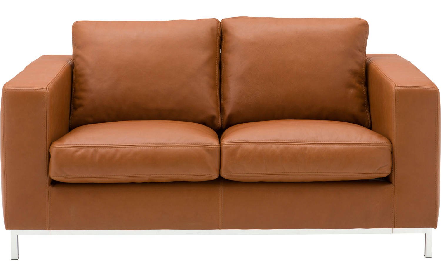 Goossens Excellent Bank Massimo cognac, leer, 3-zits, urban industrieel