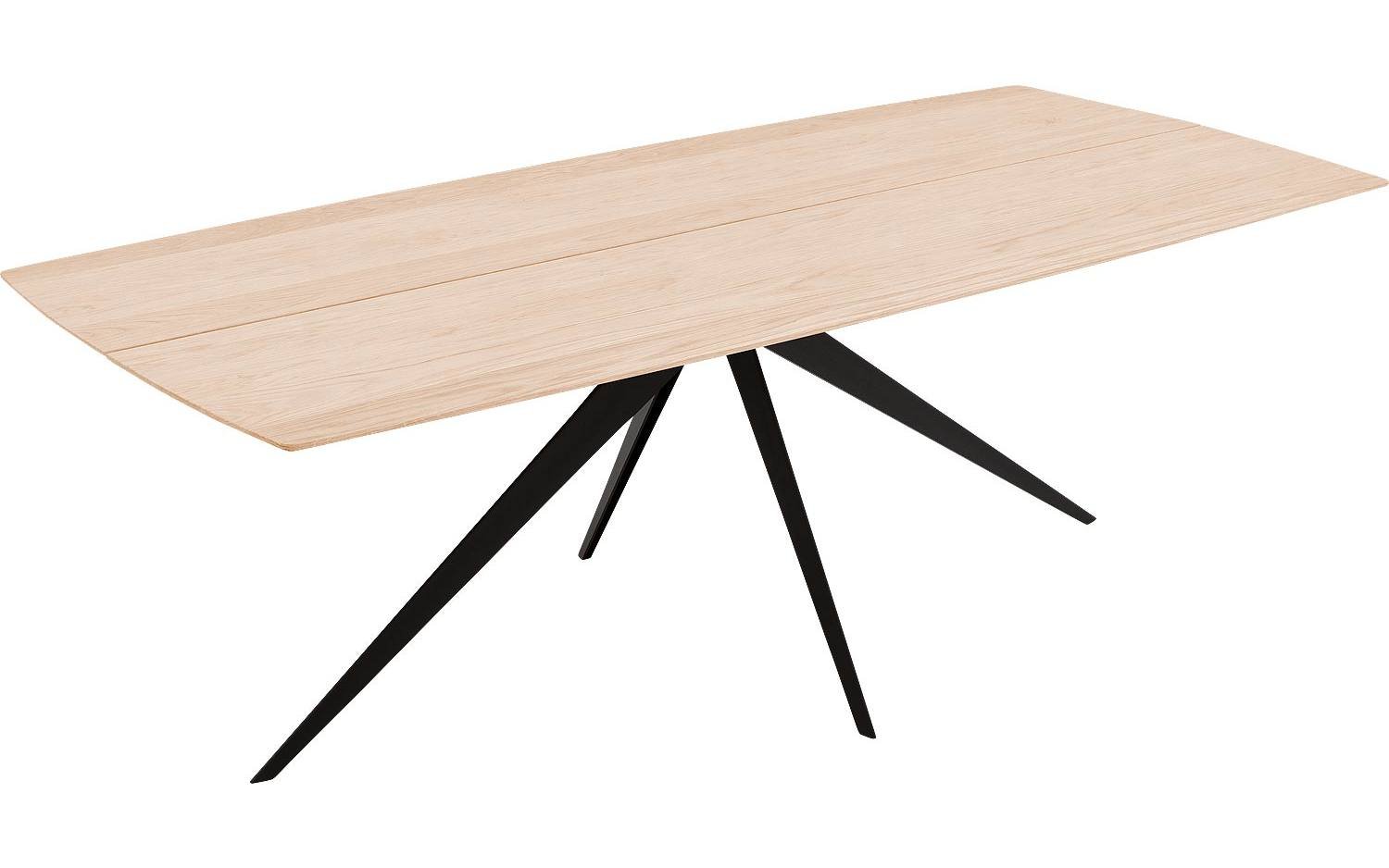 Goossens Excellent Eettafel Floyd, Semi rechthoekig 180 x 100 cm met split