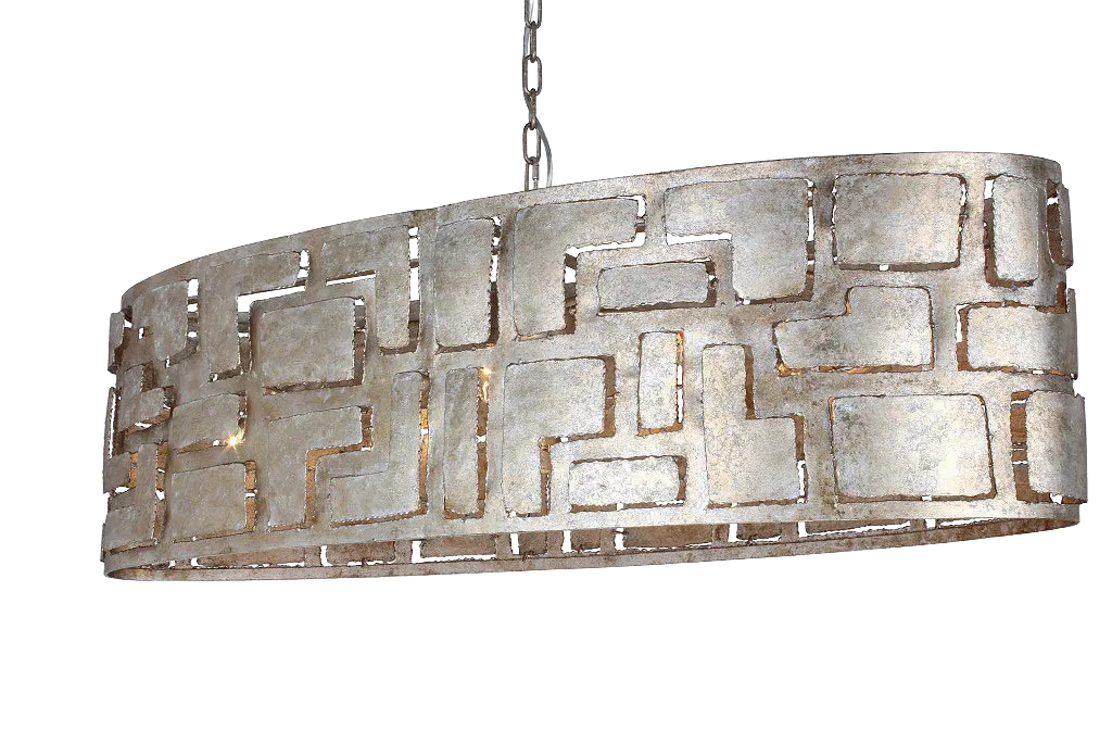 Goossens Excellent Hanglamp Cecile, Hanglamp ovaal met 8 lichtpunten + 1 led onderspot