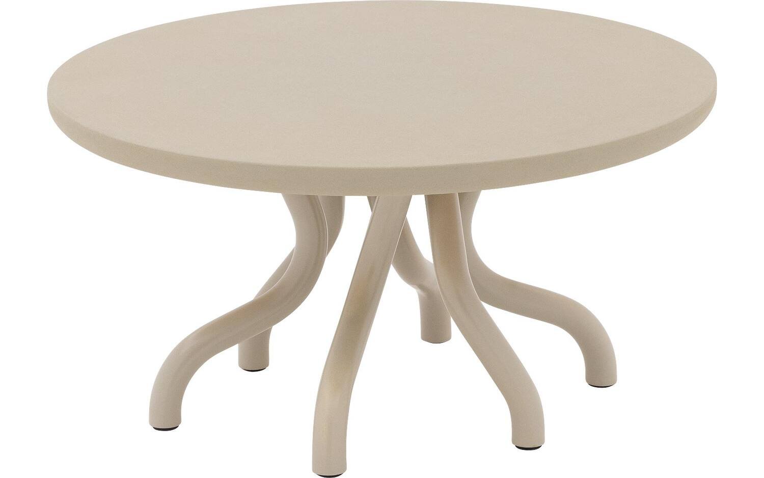Goossens Excellent Salontafel Matera rond, leefbeton groen,, 80 x 31 x 80 cm