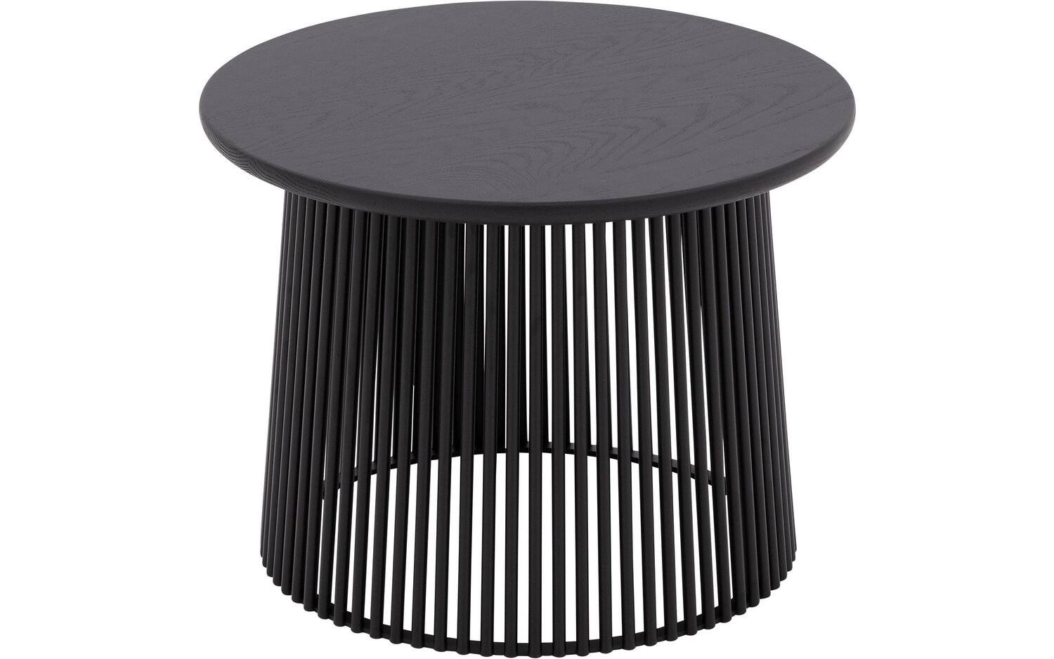 Goossens Excellent Salontafel Uniek rond, hout eiken zwart, elegant chic, 50 x 37 x 50 cm