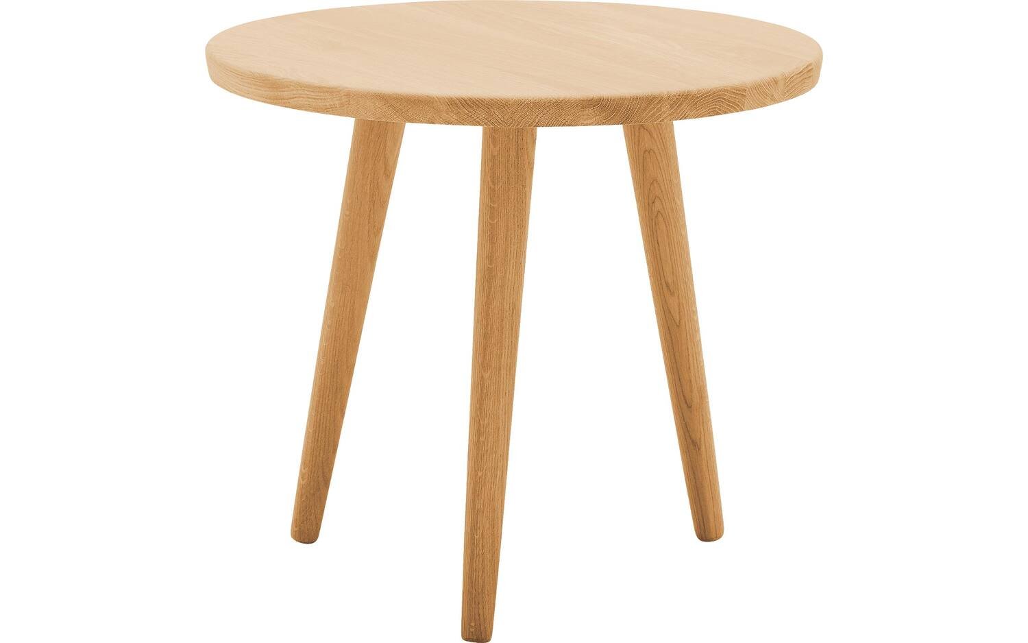 Goossens Hoektafel Bjarte, hout eiken blank, stijlvol landelijk, 50 x 45 x 50 cm