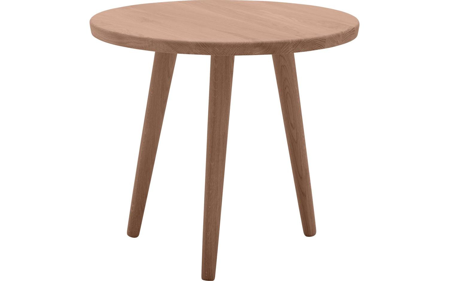 Goossens Hoektafel Bjarte, hout eiken donker bruin, stijlvol landelijk, 50 x 45 x 50 cm