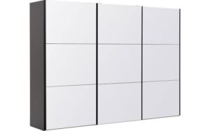 Goossens Kledingkast Easy Storage Sdk, 303 cm breed, 220 cm hoog, 3x 3 paneel glas schuifdeuren