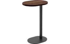 Goossens Nachtkastje Oval, hout eiken donker bruin, stijlvol landelijk, 43 x 65 x 32 cm