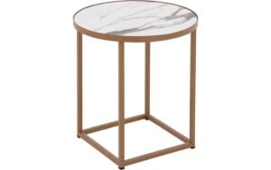 Goossens Salontafel Livia rond, hpl zwart, modern design, 41 x 42 x 41 cm