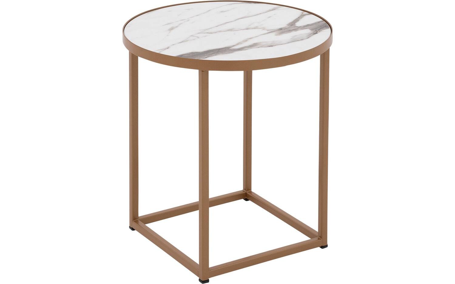 Goossens Salontafel Livia rond, hpl zwart, modern design, 41 x 42 x 41 cm